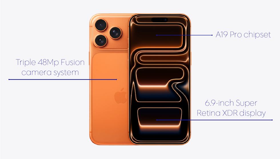 Shots of the iPhone Pro with various stats, all of which are in the text below