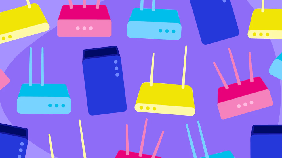 Various different routers of different looks.