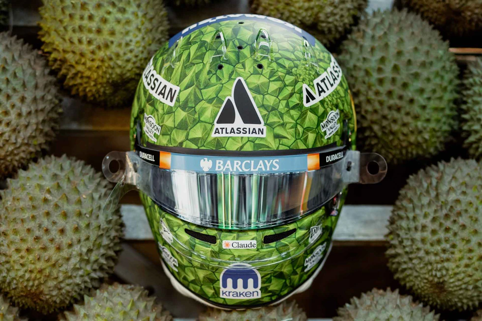 The special helmet design one driver will be sporting this weekend.