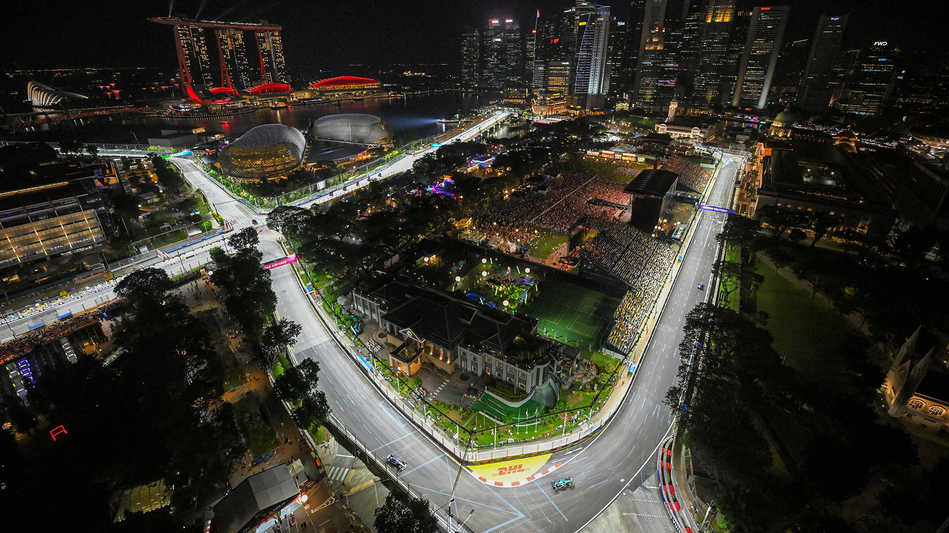 Part of the Marina Bay Street Circuit, home to the Singapore Grand Prix.