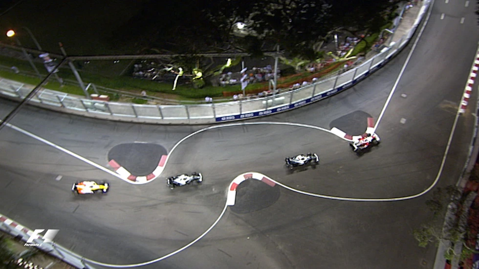 The old turn 10, known as the Singapore Sling chicane.